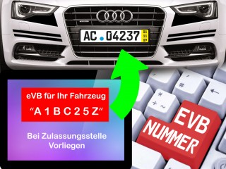 Kurzzeitkennzeichen EVB Nummer, 5 Tage Kennzeichen, Straßenverkehrsamt