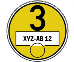 Feinstaubplakette Gelb