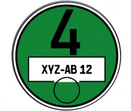 Feinstaubplakette Grün