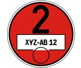 Feinstaubplakette Rot